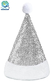 CAPPELLO NATALE LUSSO PAILLETTES ARGENTO